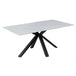 Ceramic Dining Table 280cm Wide for 6 to 8 People Extending in Cosmic Grey Vein - Opulento