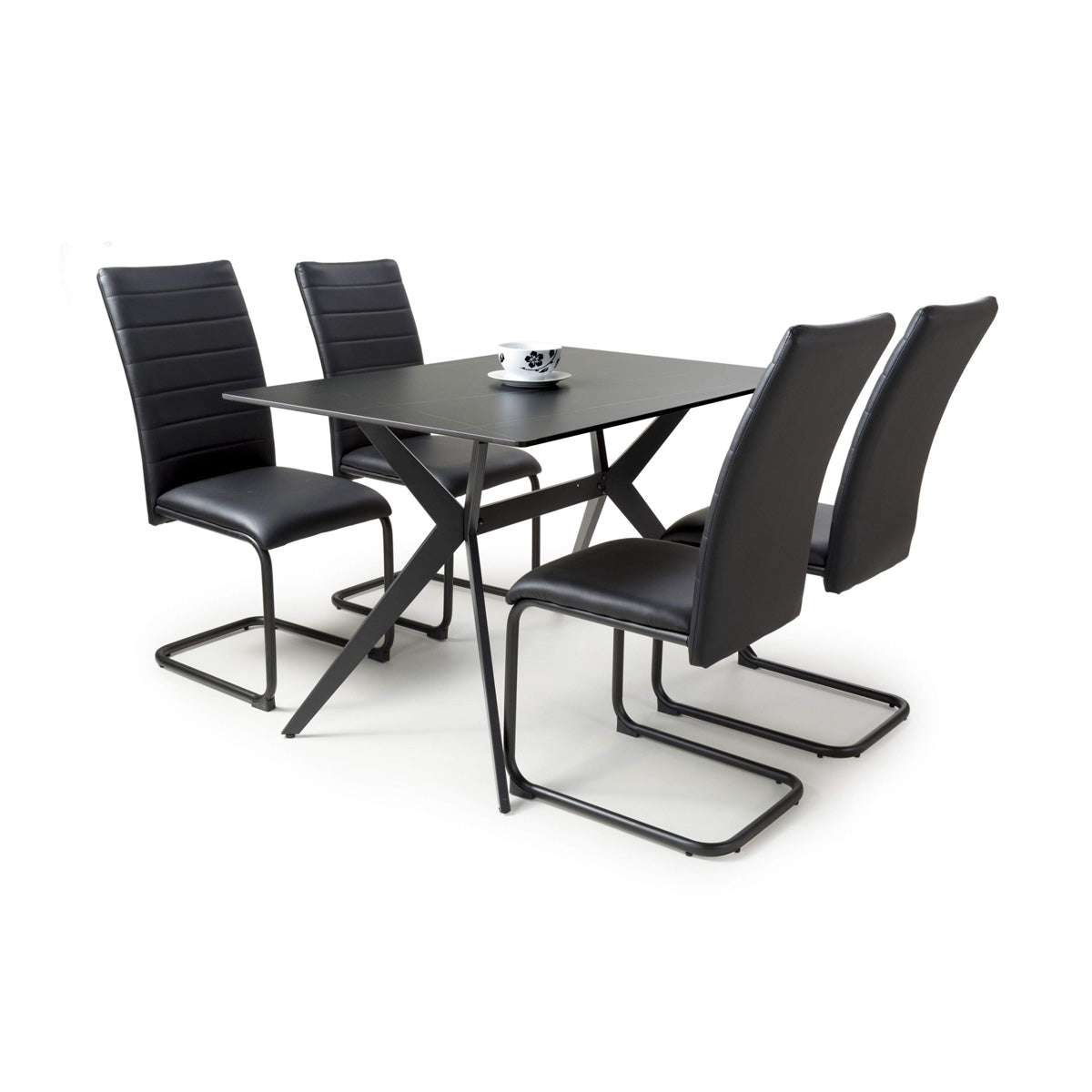 Sintered Stone Dining Table for 4 People 120cm Wide Rectangular - Timor
