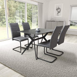 Sintered Stone Dining Table for 4 People 120cm Wide Rectangular - Timor