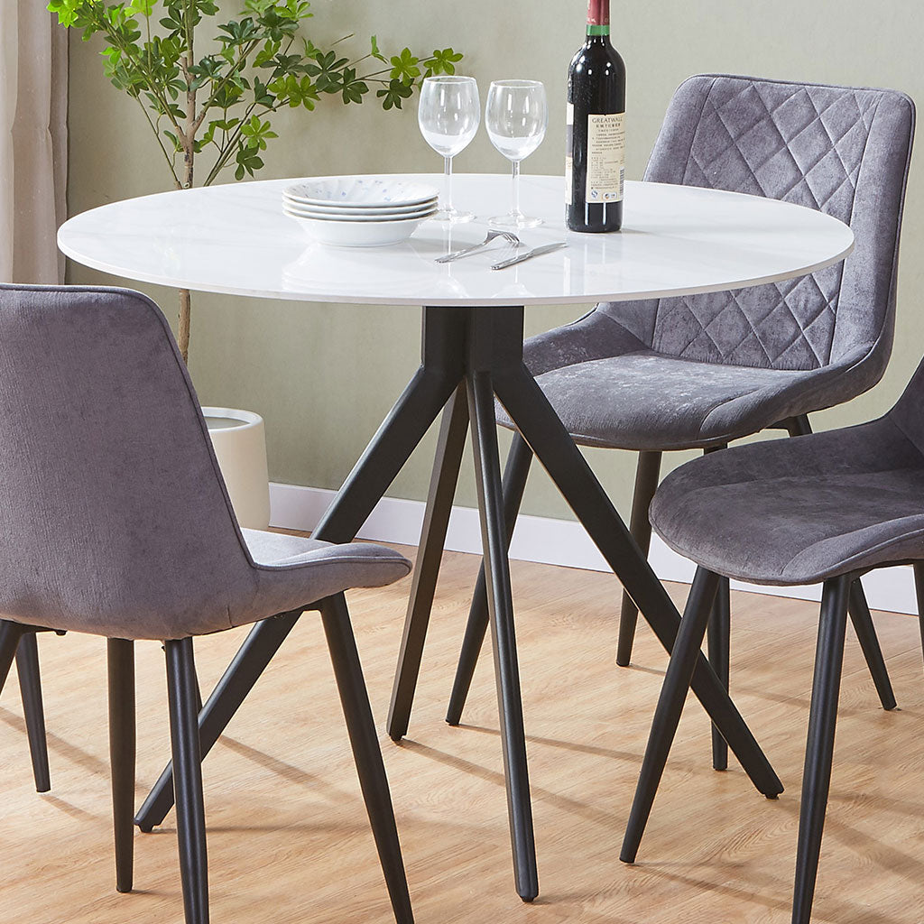 Sintered Stone Dining Table for 4 People Round - Aspen