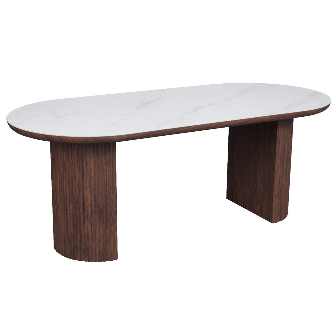 Sintered Stone Dining Table in Oval for 6 People - Mateo