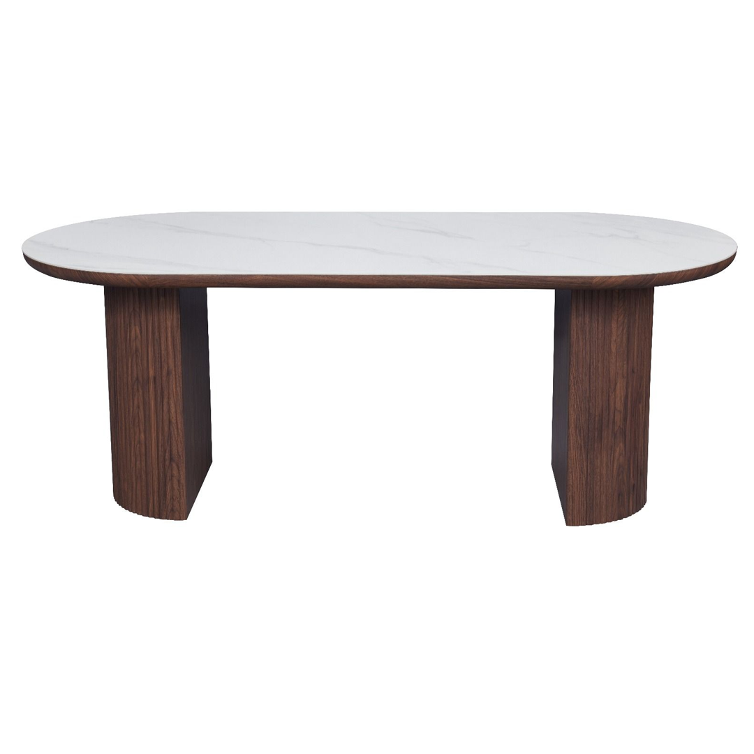 Sintered Stone Dining Table in Oval for 6 People - Mateo