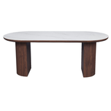 Sintered Stone Dining Table in Oval for 6 People - Mateo