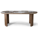 Sintered Stone Dining Table in Oval for 6 to 8 People - Isabella