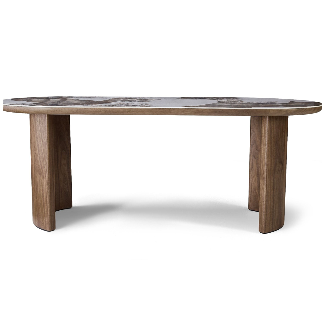 Sintered Stone Dining Table in Oval for 6 to 8 People - Isabella