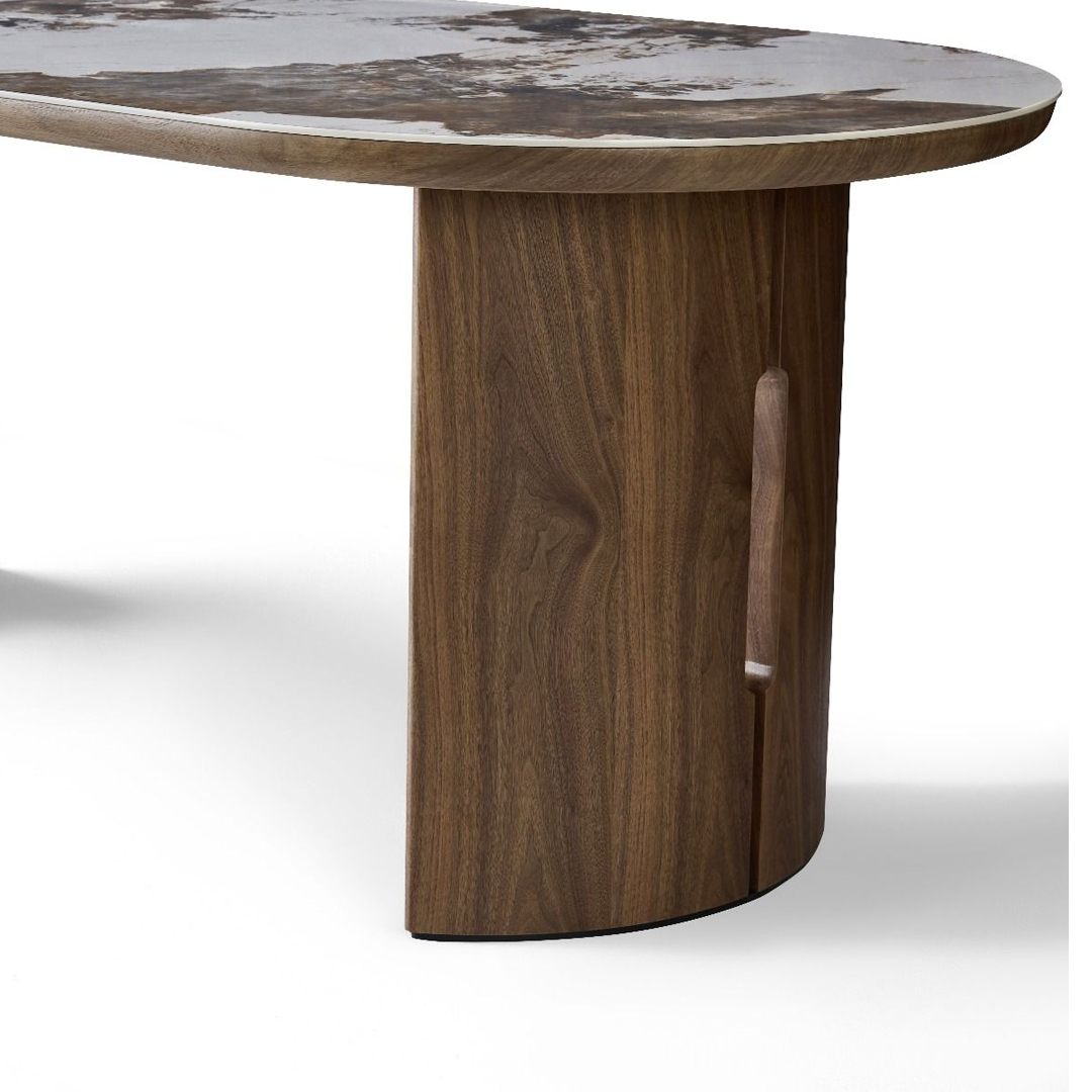 Sintered Stone Dining Table in Oval for 6 to 8 People - Isabella