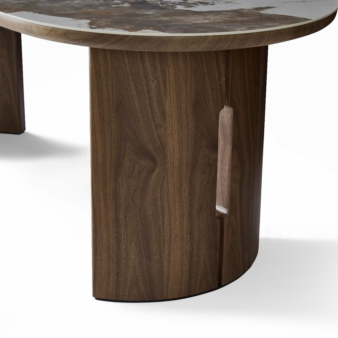 Sintered Stone Dining Table in Oval for 6 to 8 People - Isabella