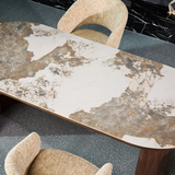 Sintered Stone Dining Table in Oval for 6 to 8 People - Isabella