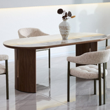Sintered Stone Dining Table in Oval for 6 to 8 People - Isabella