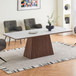Sintered Stone Dining Table 200cm Wide in Rectangular for 6 People - Ezra