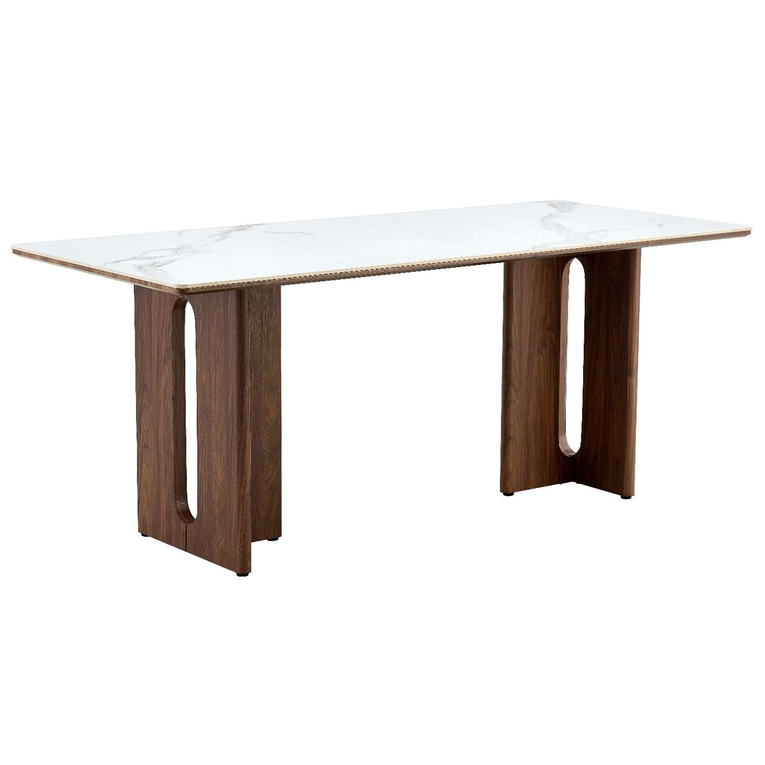 Sintered Stone Dining Table in Rectangular for 6 to 8 People - Rinato