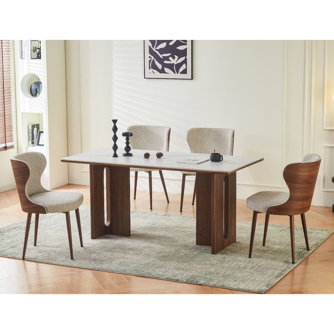 Sintered Stone Dining Table in Rectangular for 6 to 8 People - Rinato