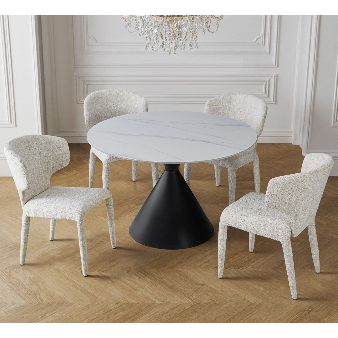 Sintered Stone Dining Table in Round for 4 People - Casa
