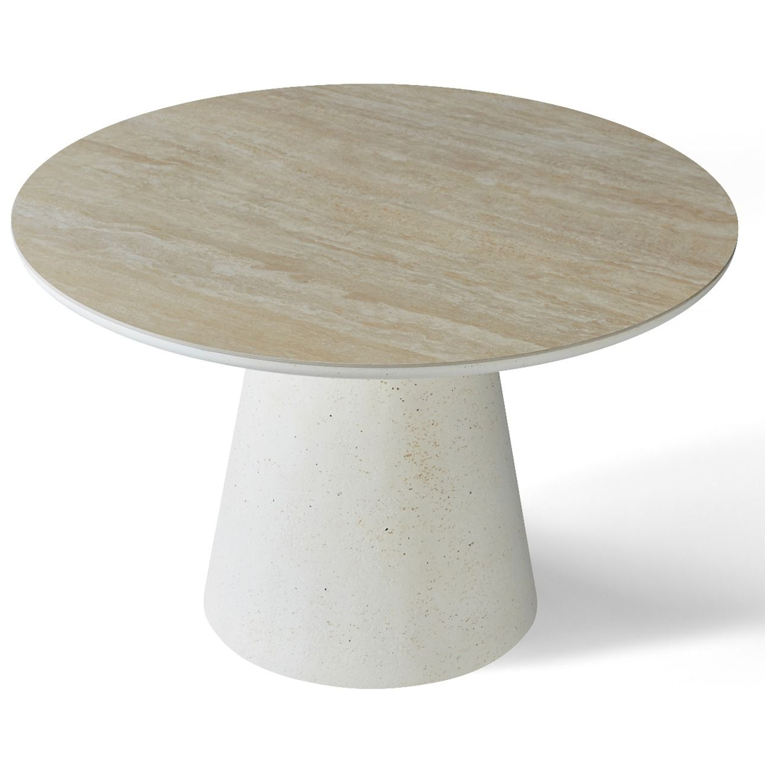 Sintered Stone Dining Table in Round for 4 People - Stratos
