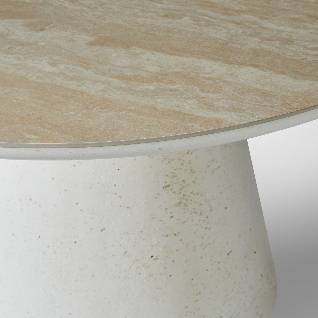 Sintered Stone Dining Table in Round for 4 People - Stratos