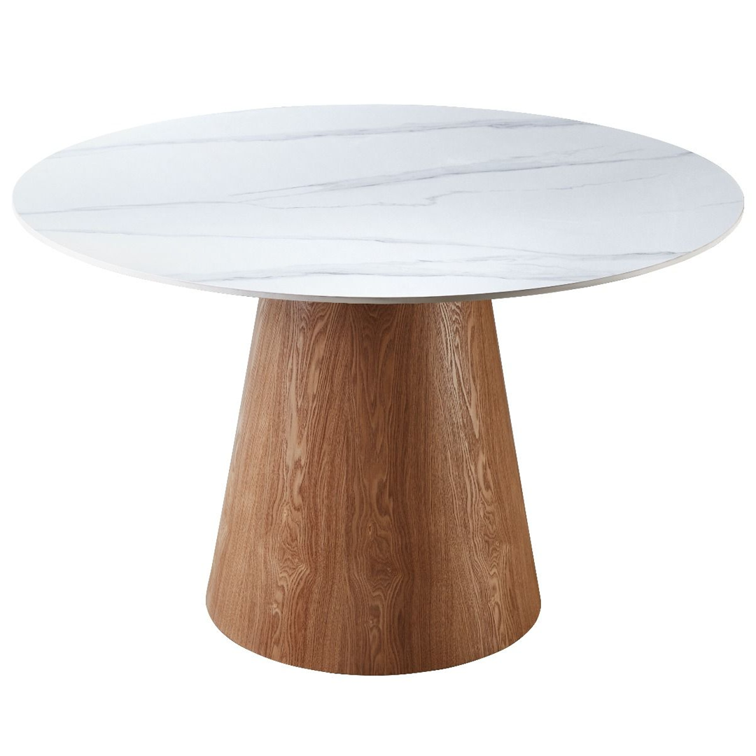 Sintered Stone Dining Table in Round for 6 People - Lilian