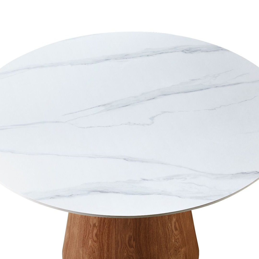 Sintered Stone Dining Table in Round for 6 People - Lilian