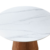 Sintered Stone Dining Table in Round for 6 People - Lilian