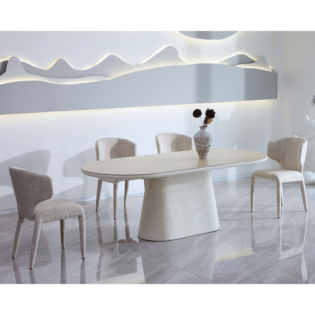 Sintered Stone Dining Table Large in Oval for 6 to 8 People - Celine