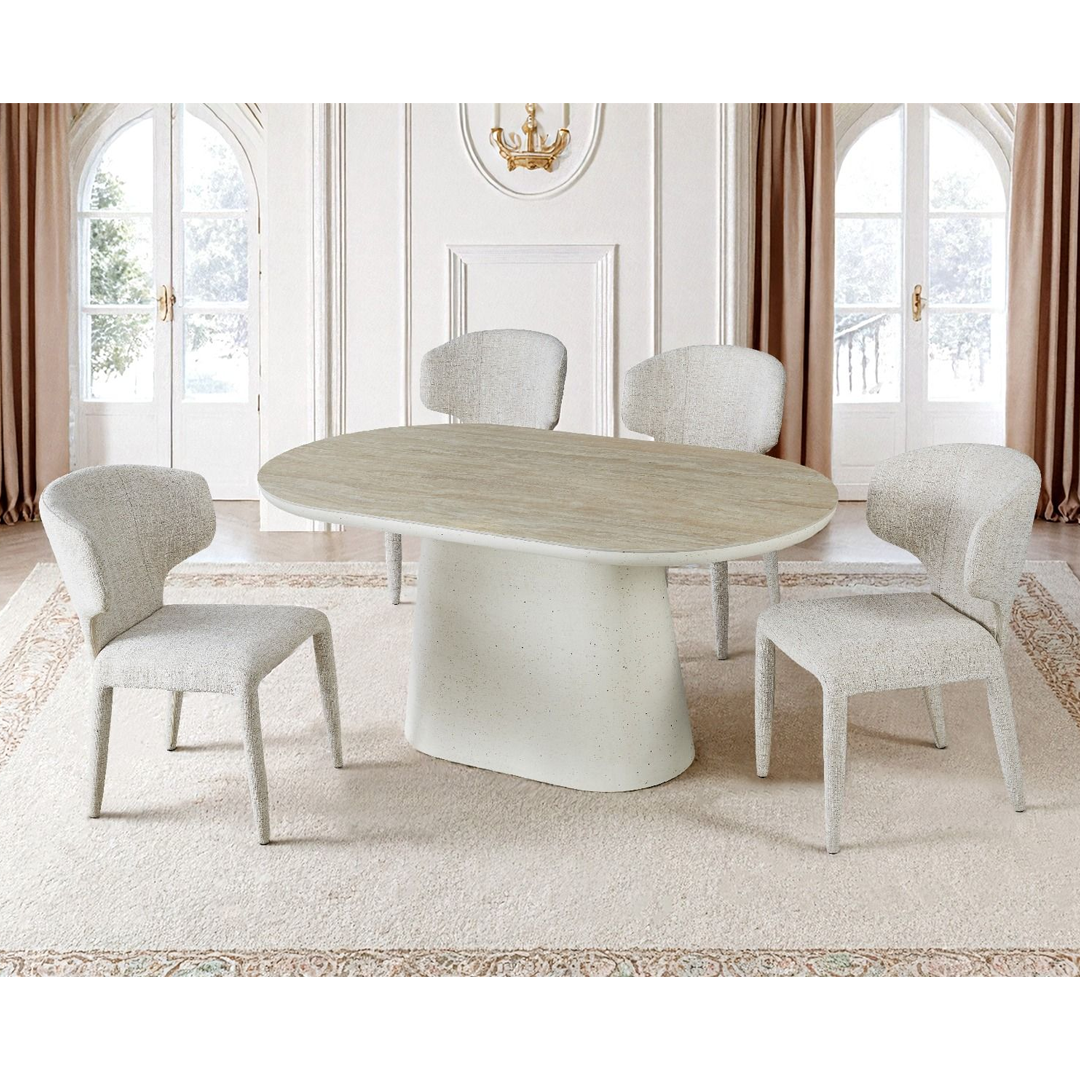 Sintered Stone Dining Table Small in Oval for 4 to 6 People - Celine