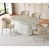 Sintered Stone Dining Table Small in Oval for 4 to 6 People - Celine