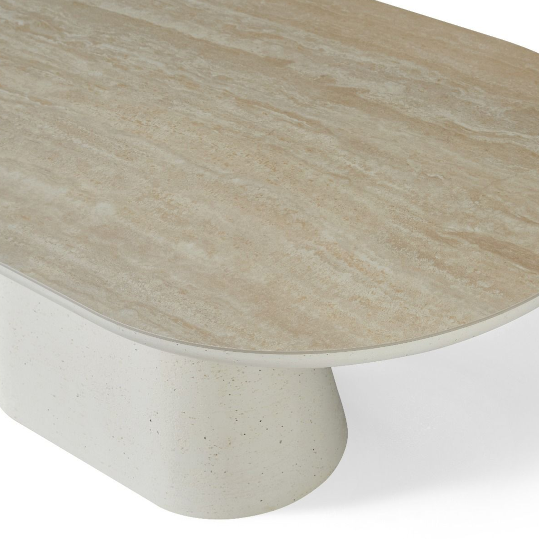 Sintered Stone Dining Table Small in Oval for 4 to 6 People - Celine