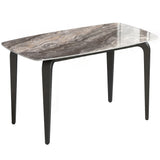 Sintered Stone Top Modern Kitchen Dining Table Rectangular for 4 People - Velmora