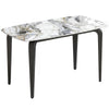 Sintered Stone Top Modern Kitchen Dining Table Rectangular for 4 People - Velmora