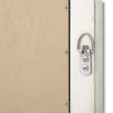 Small Space Wall Mirror Narrow In Antique White Wooden Frame - Bradford