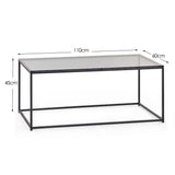 Smoked Glass Coffee Table Rectangular - Chicago