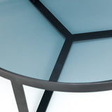 Smoked Glass Coffee Table Round - Loft