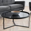 Smoked Glass Coffee Table Round - Loft