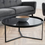 Smoked Glass Coffee Table Round - Loft