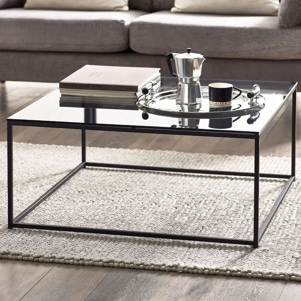Smoked Glass Coffee Tables Square - Chicago