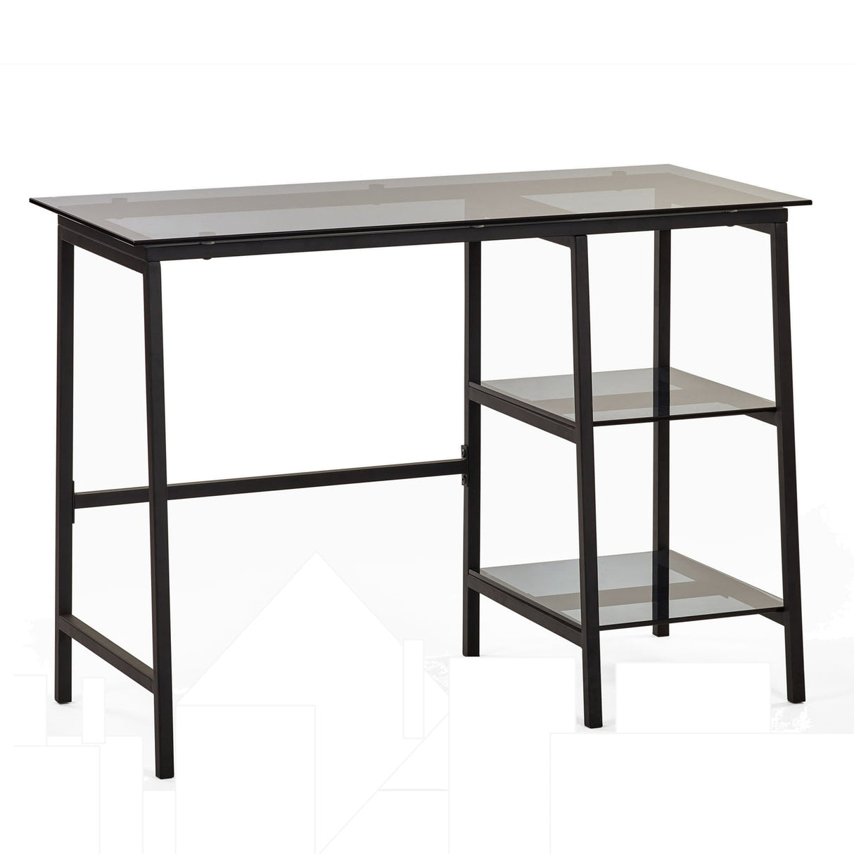 Smoked Glass Desk for Home And Office Desk - Chicago