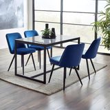 Smoked Glass Dining Table for 4 People - Chicago