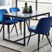 Smoked Glass Dining Table for 4 People - Chicago