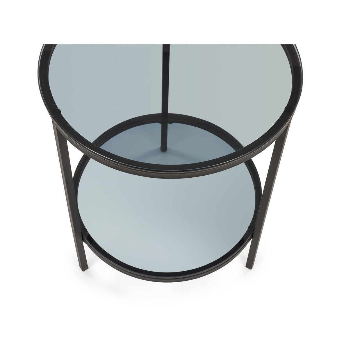 Smoked Glass Lamp Table Round - Chicago