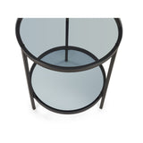 Smoked Glass Lamp Table Round - Chicago