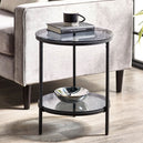 Smoked Glass Lamp Table Round - Chicago
