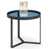 Smoked Glass Lamp Table Round - Loft