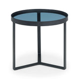 Smoked Glass Lamp Table Round - Loft