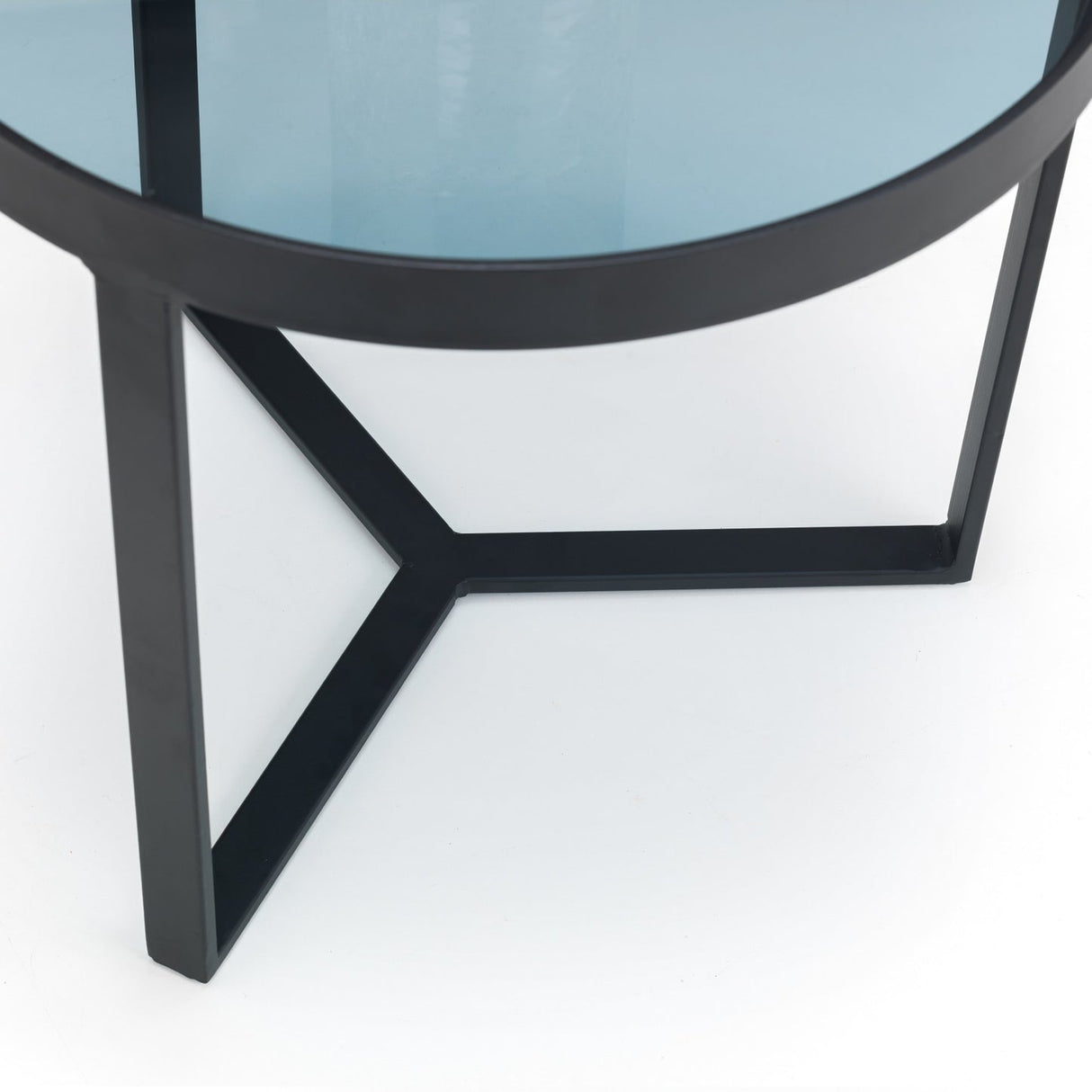 Smoked Glass Lamp Table Round - Loft