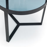 Smoked Glass Lamp Table Round - Loft