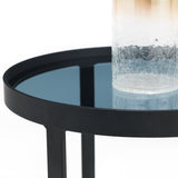 Smoked Glass Lamp Table Round - Loft