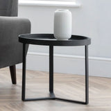 Smoked Glass Lamp Table Round - Loft