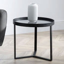 Smoked Glass Lamp Table Round - Loft