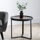Smoked Glass Lamp Table Round - Loft