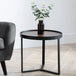Smoked Glass Lamp Table Round - Loft