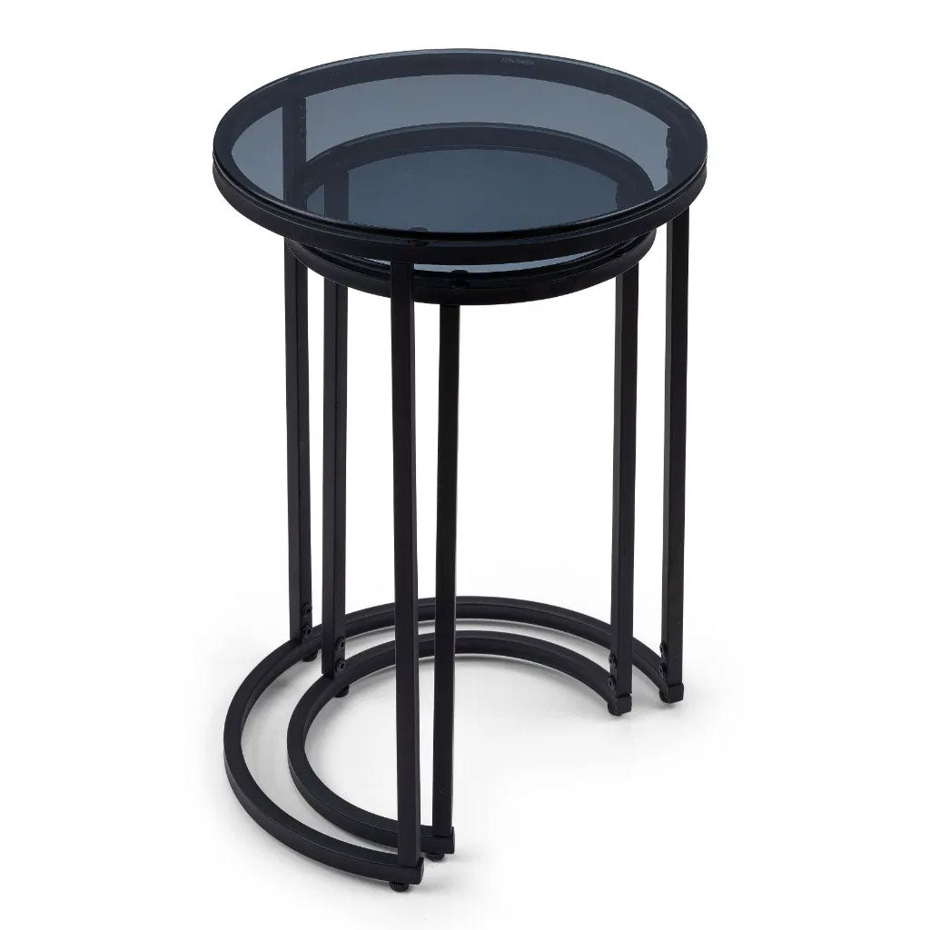 Smoked Glass Nest Of 2 Tables - Chicago